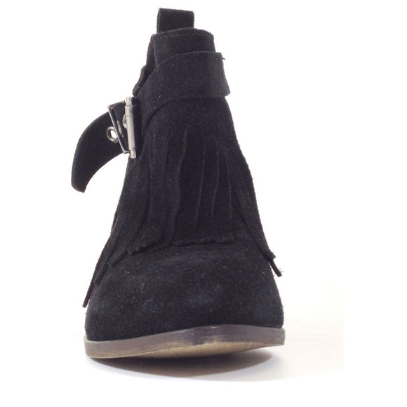Chelsea Crew Black Label Black Suede Ankle Boot Size 5 or EU 36 Tassel Accent - Picture 6 of 9